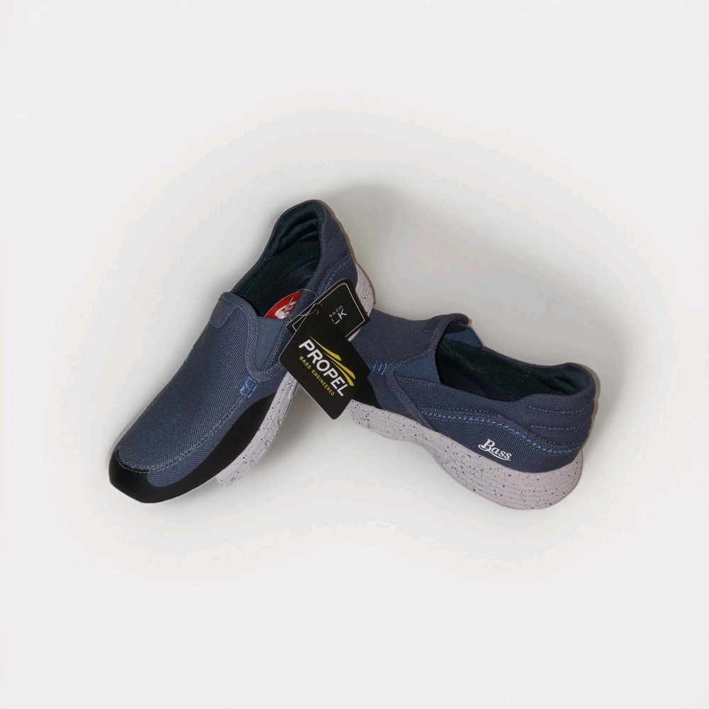 G.H. Bass Propel Walk Spring Shoes Mens 7M Navy Blue Slip On Loafers NEW
